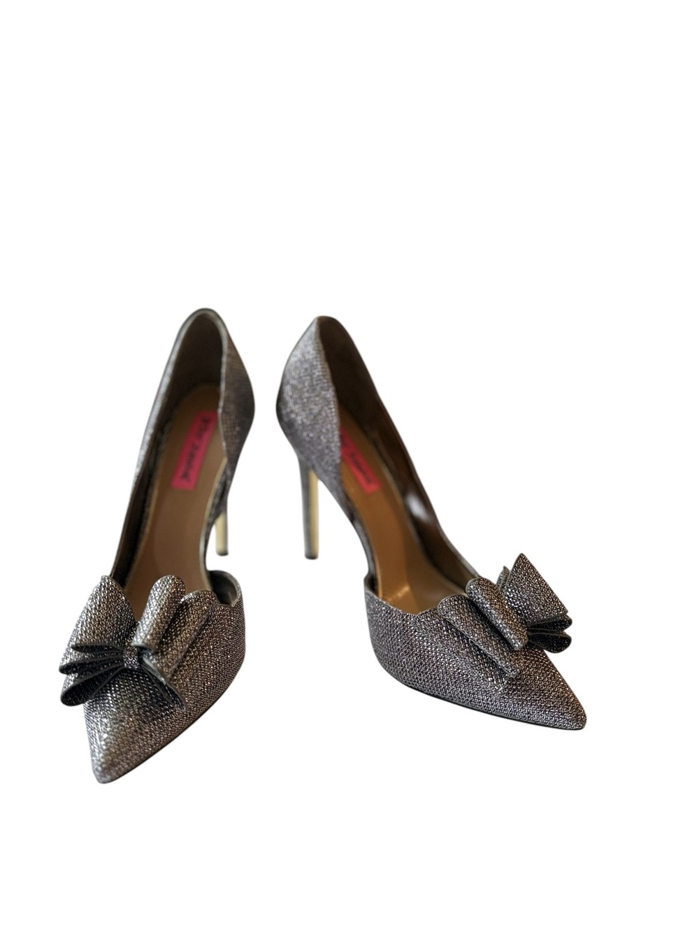 Betsey Johnson Prince D’Orsay Pointed-Toe Bow Stiletto Pumps